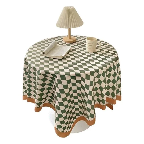 Pöytäliina, ruudullinen, retro-ruudukko, suorakaiteen muotoinen, pyöreä, sohvapöytä
