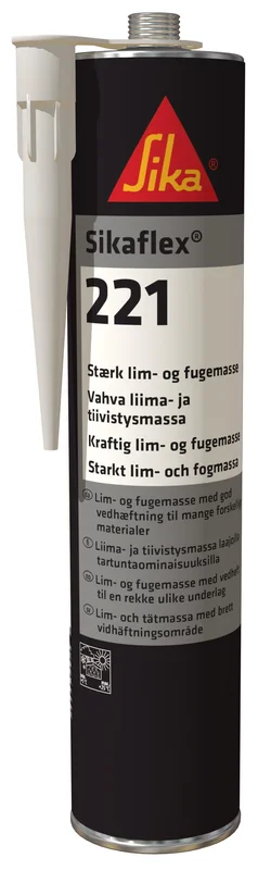 Sika Flex-221 Fogmassa vibrationsdämpande Svart, 300 ml, Kemteknik
