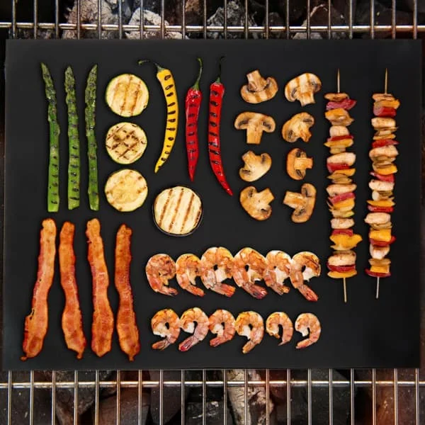 2X Grillmatte Underlag for grill og ovn 40X33 cm