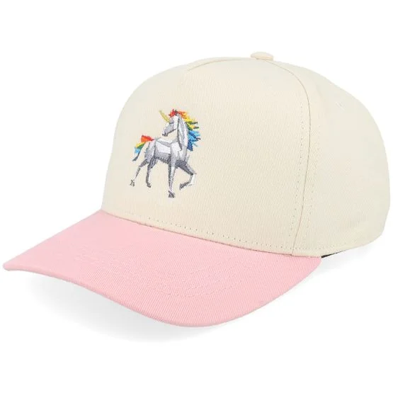 Seeberger - Beige trucker Czapka Z Daszkiem - Kids Paper Origami Unicorn Stone/Pink A-frame Adjustable @ Hatstore