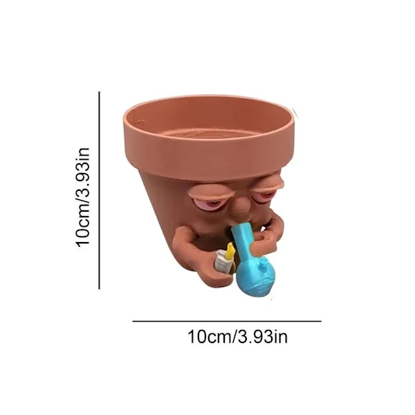 Smoking Planter Tecknad Smoking an Planter BLUE - stock