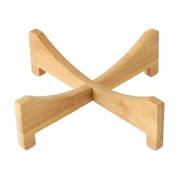 Bambu Växtställ Korsformat Husdjurshem Kök Multifunktionell Bricka 17,5x5cm