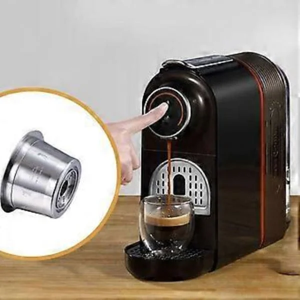 Coffee Machine Capsule Stainless Steel Household Coffee Filter Reusable Coffee Capsule Cup Coffee Capsules Pattern Random Delivery