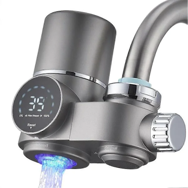 Tap Water Filter, LED Display Water Purifier to Reduce Lead, Chlorine, and Heavy Metals, Sink Water