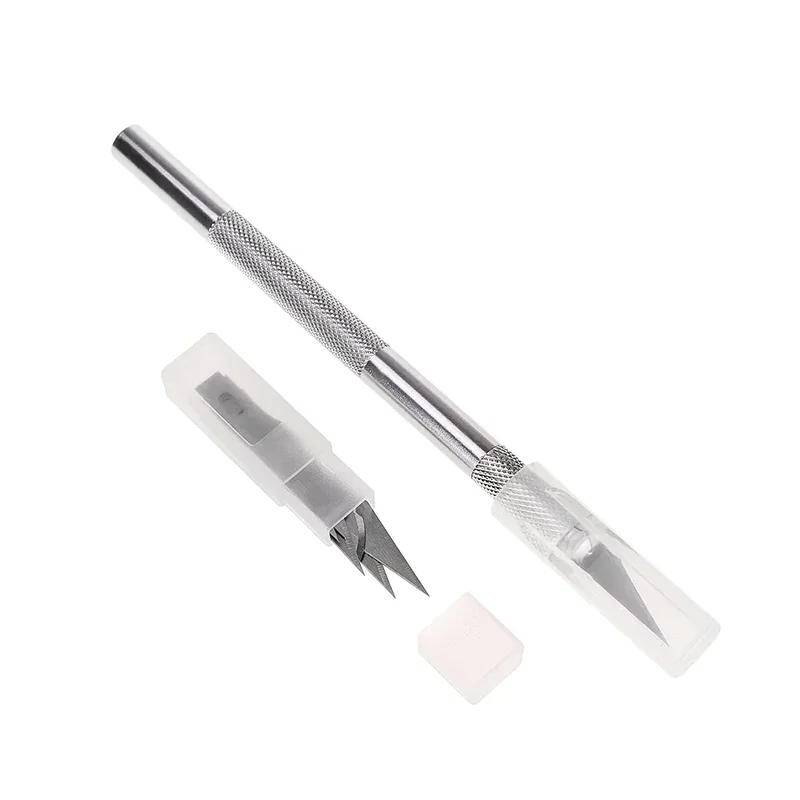 AliExpress - Rutschfestes Metall-Skalpell-Messer-Set, Gravierwerkzeug + 5 Klingen für Handy-PCB-DIY-Reparatur, Handwerkzeuge