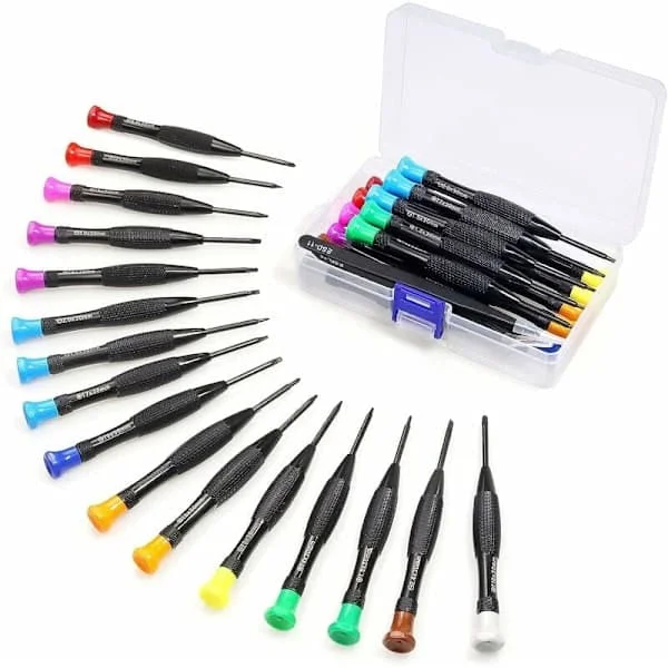 18st Torx Skruvmejsel Mini Magnetisk Torx Platt Phillips Små Pincett Skruvmejslar med T2 T3 T4 T5 T6 T7 T8 T9 T10 för Xbox Dator Telefon