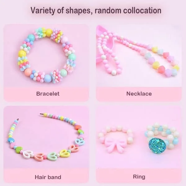 Barn DIY Perler Sett DIY Armbånd Perler Kit Barn Smykker Produksjon DIY Armbånd Halskjeder Barn for Å Lage