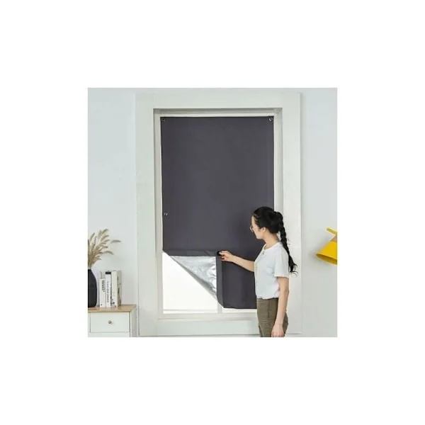 Mörkläggningsgardiner med sugkoppar, värmeisolerade för solskydd, Velux takfönster, sugpropp 60x120cm, mörkgrå