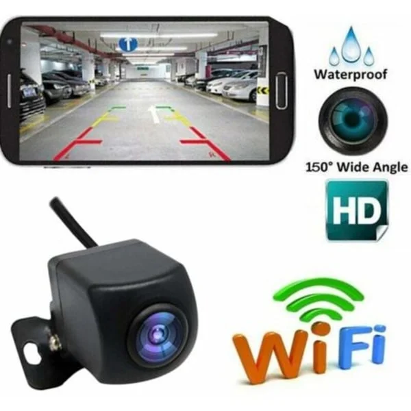 Langaton HD WiFi-peruutuskamera autoihin ja ajoneuvoihin, WiFi-peruutuskamera pimeänäöllä, IP67-vesitiivis LCD-langaton peruutuskamera