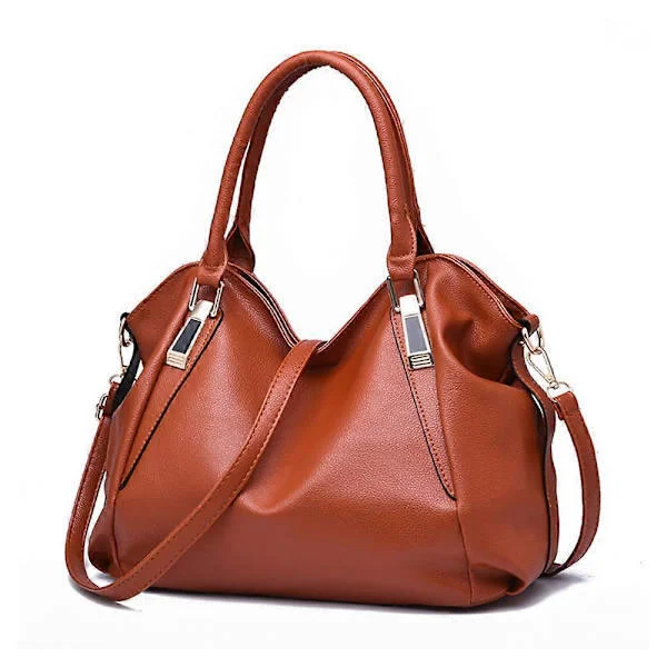 Mjuk Läder Väska Stor Kapacitet Enkel Axelväska Crossbody Väska Dam