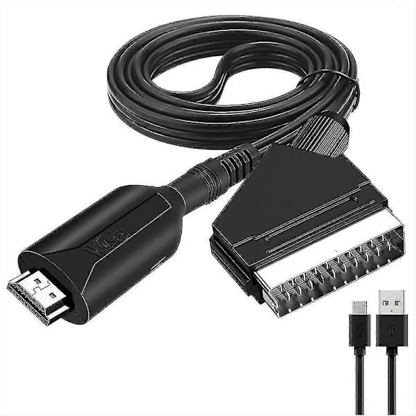 HDMI til Scart-kabel 1 meter lang Direkte tilkobling Praktisk konvertering Fg -Yx