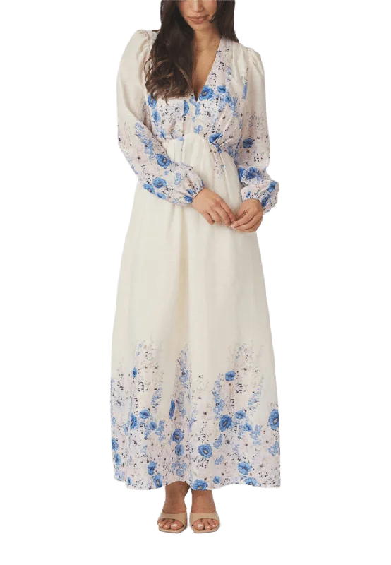 Neo Noir Silfi Flower Print Dress Klänningar Dam Blå 38