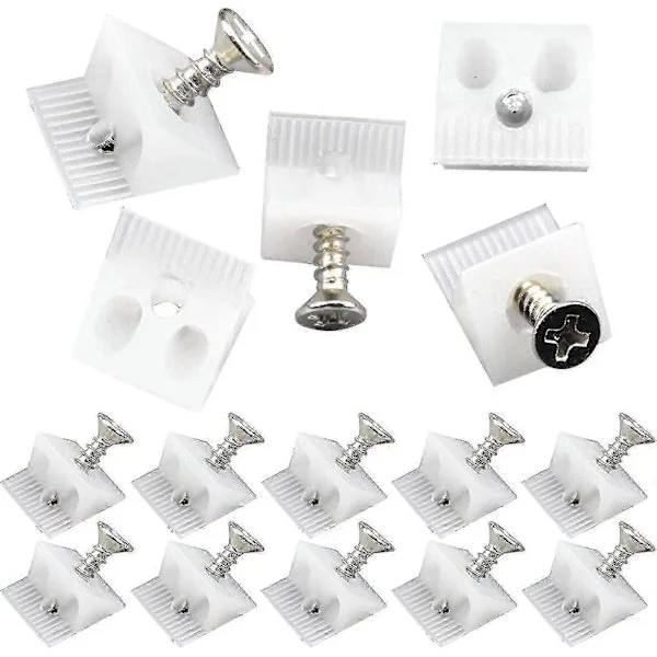 100 Pieces L-shaped Reinforcement Clips for Drawers, for Repairing Sagging Furniture, Small Drawer Repair Wedges, Fasteners with Screws