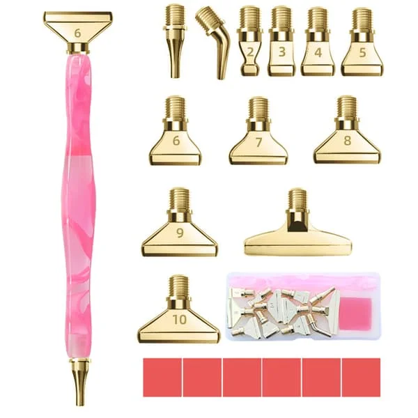【BQ】5D Diamond Painting Accessories Pen Set, Dot Painting with Replacement Metal Wire Pen Heads