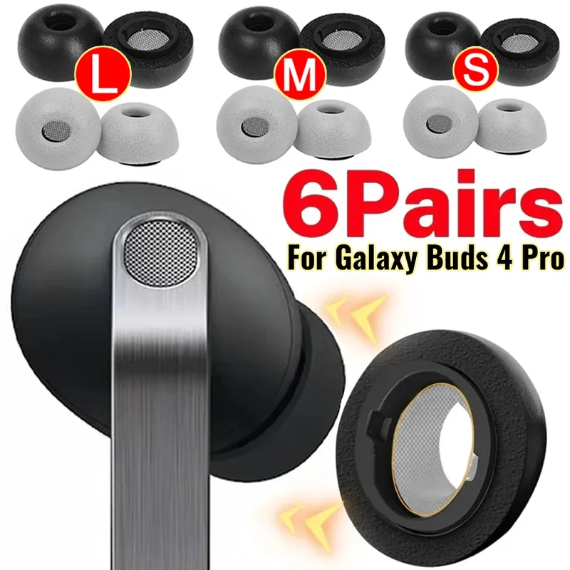 AliExpress - Embouts en mousse à mémoire de forme pour Samsung Galaxy Buds 4 Pro, embouts souples antidérapants, embouts d'écouteurs pour étui 