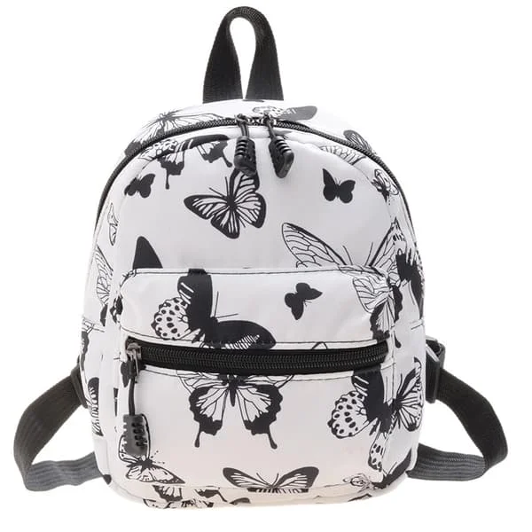 Casual Nylon Women Mini Backpack Fashion Solid Color Preppy Style Students School Bags Female Small Travel Backpacks Rucksacks~02826