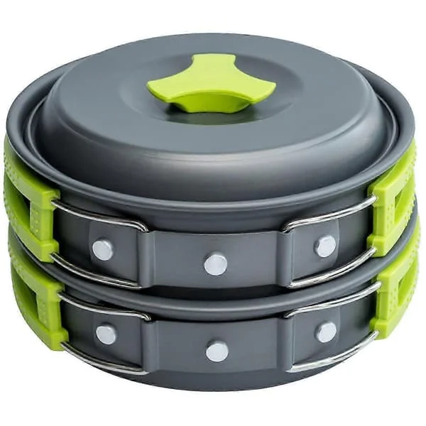 Lightweight Compact Camping Cookware Set with Non-Stick Pots & Pans for European Outdoor Adventures