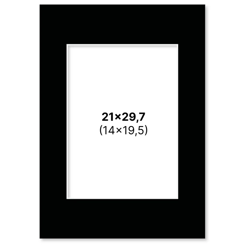 Pen Store Passepartout Sort 21x29,7 cm A4