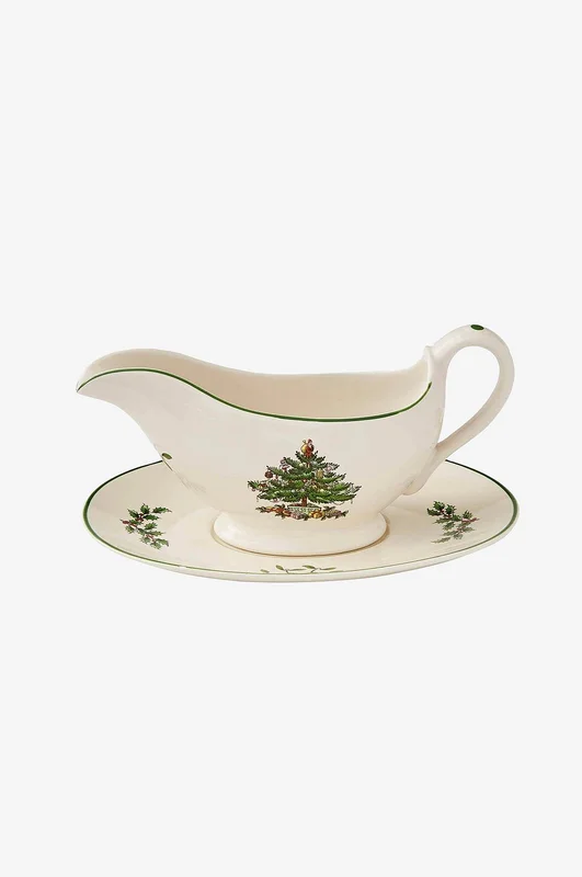 Spode - Såssnipa med underlägg Christmas Tree 31 cl - Vit - Kannor & karaffer - Från Homeroom