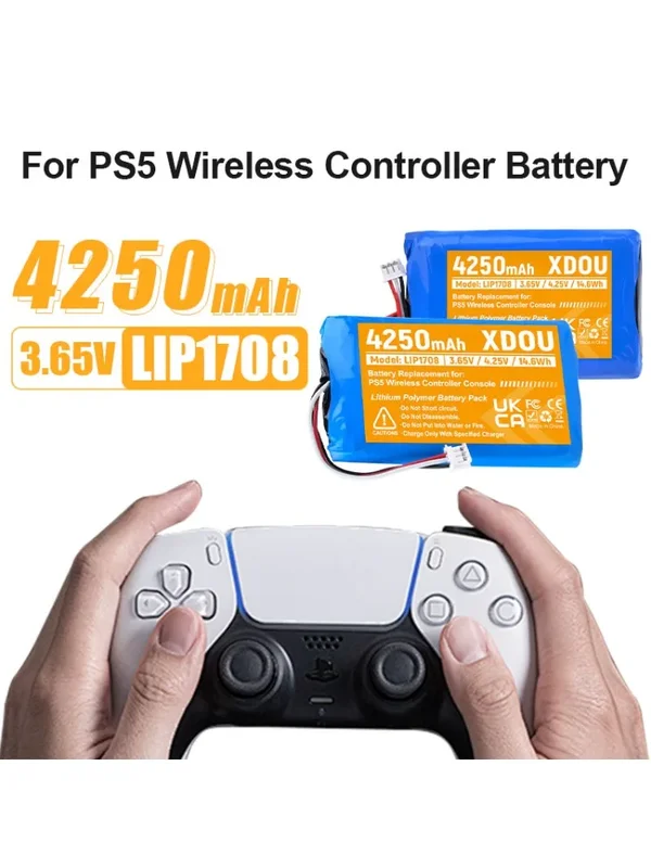 AliExpress - Batterie de contrôleur sans fil PS5 PS 5, 4250mAh, pour Sony Playstation 5 LIP1708, contrôleur de manette Dualsense CFI-ZCT1W CFI-ZCT1J