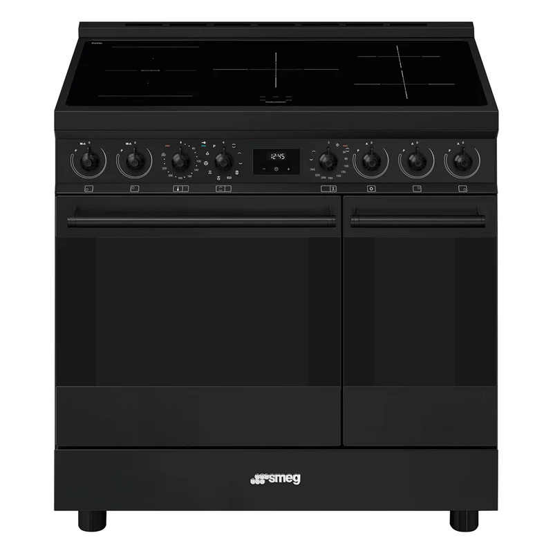 Smeg C92IPN2 Classic induktionsspis med två ugnar 90 cm, matt svart | Vitvaror > Induktionshällar > Induktionsspis | Bagaren och Kocken
