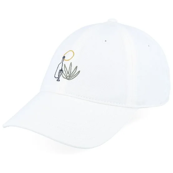 Dedicated - Wit unconstructed Cap - Soft Cap Slussen Vacation Off-white Dad Cap @ Hatstore