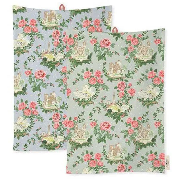 Cath Kidston English Rose 2-pack kökshanddukar