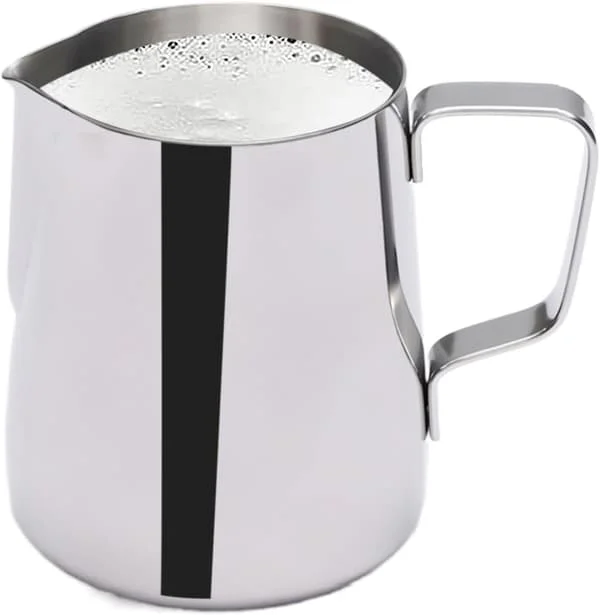 Espresso Pots in Stainless Steel, Milk Frother for Espresso Machines Cappuccino Latte Art Silver, 350 ml
