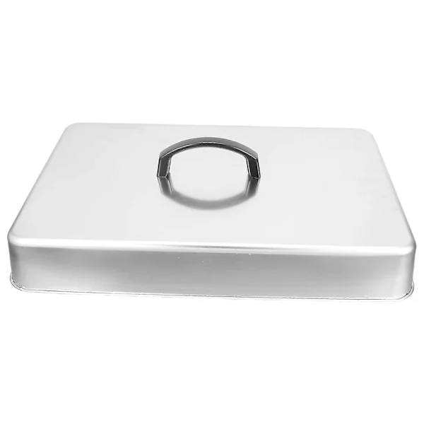 Grill Flat Top Dome Rektangulært Stekelokk Rustfritt Stål for Utendørs Grill Kraftig Grilltilbehør 1 Sett