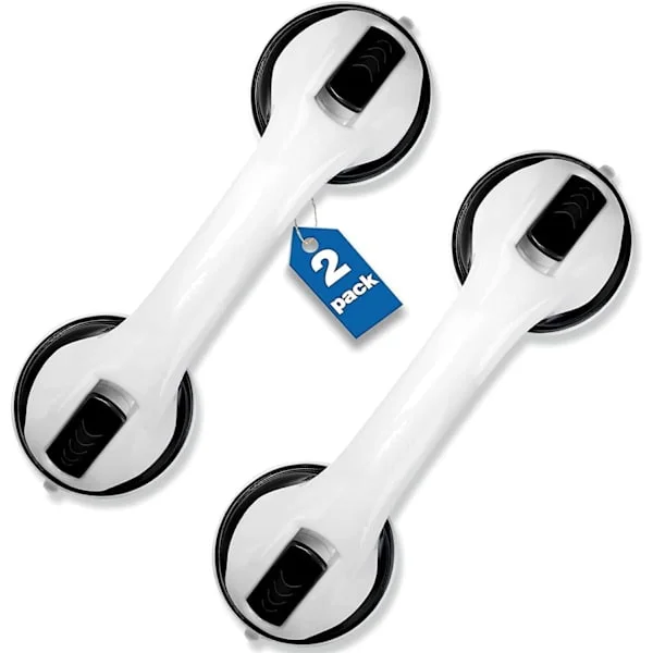 Duschhandtag 2-pack 30 cm Stödhandtag, Badrum, Badkar, Badrumssäkerhetsgrepp med Stark Sugkoppsmontering
