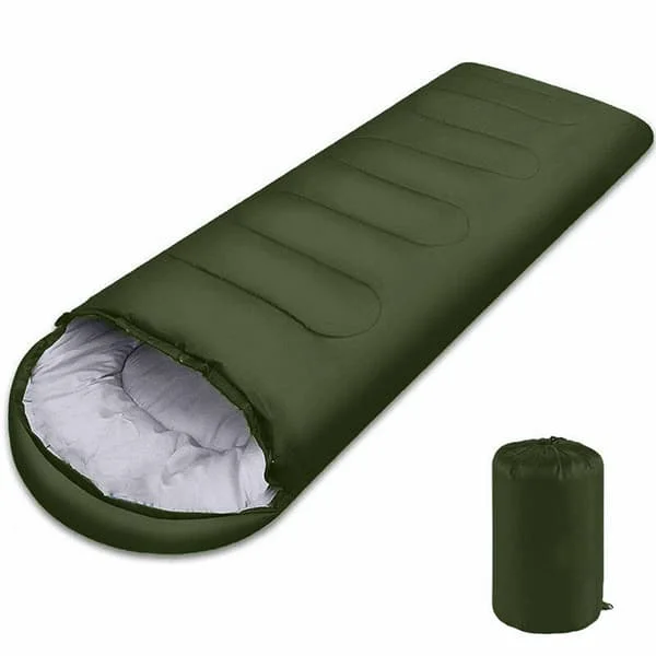 Kompakt Sovsäck 3 Säsonger Kopplingsbar Dubbel Sovsäck Ultralätt Barn Vuxen Dun Extremt Kallt Väder för Läger