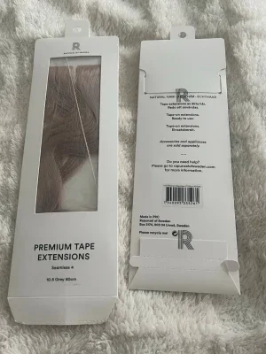 2 sets av Grå premium tape extensions 50cm Rapunzel of Sweden