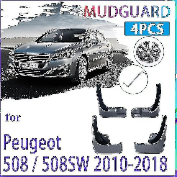 [RM] 4 skvettlapper for Peugeot 508 Sw 508sw 2010~2018 Skvettlapper Skjermer Skvettlapper Biltilbehør