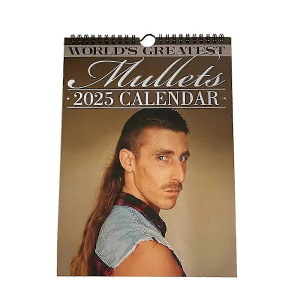2025 World's Best Mullets Wall Calendar Planner Calendar Funny Gifts