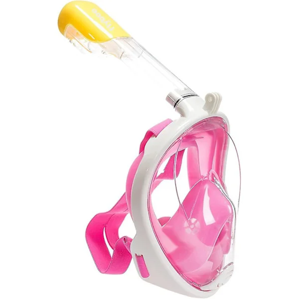 Dykkemaske Snorkemaske Full Face, 180-graders syn Dykkemasker Med Panorama Full Face Design, Sportskamera Kompatibel Dykkerbriller For Voksne