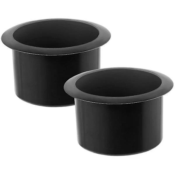 OUNONA 2 stk. Svart Plast Lenestol Håndtak Erstatning Koppholder Innlegg for Sofa Båt Divan Lenestol Bil Lastebil Bord