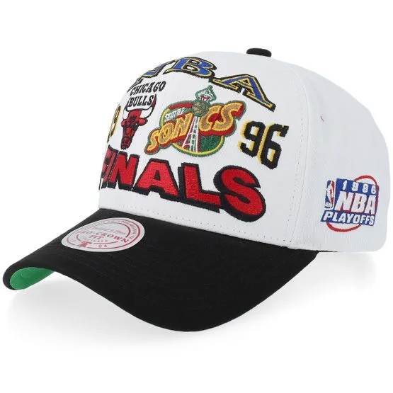 Mitchell & Ness - NBA Vit adjustable Keps - Chicago Bulls Finals Bulls Vs. Sonics Playoffs Vs Pro Sb Hwc White/Black Adjustable @ Hatstore