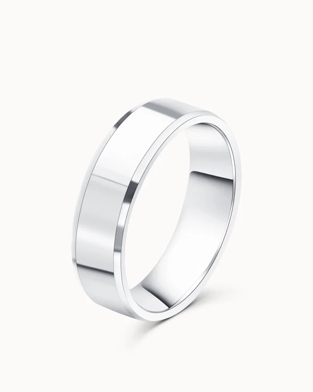 Samuel Trouwring voor Heren 18K Witgoud - Vintage Design van Vanbruun