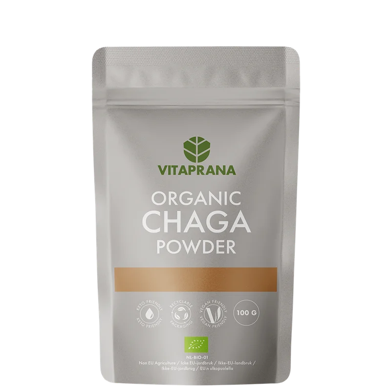 Superfood Vitaprana Økologisk Chaga pulver 100 g - Bodyman.dk