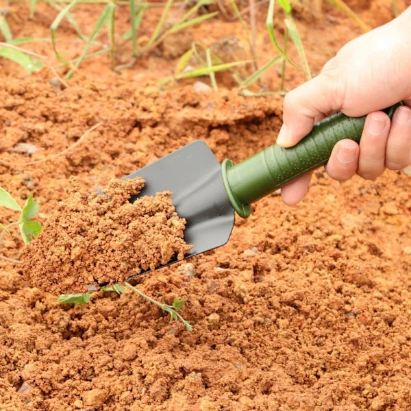 Bred spade - Mini hageverktøy, liten rive og spade, liten spade, rive og spade for hage, innendørs og utendørs potteplanter.