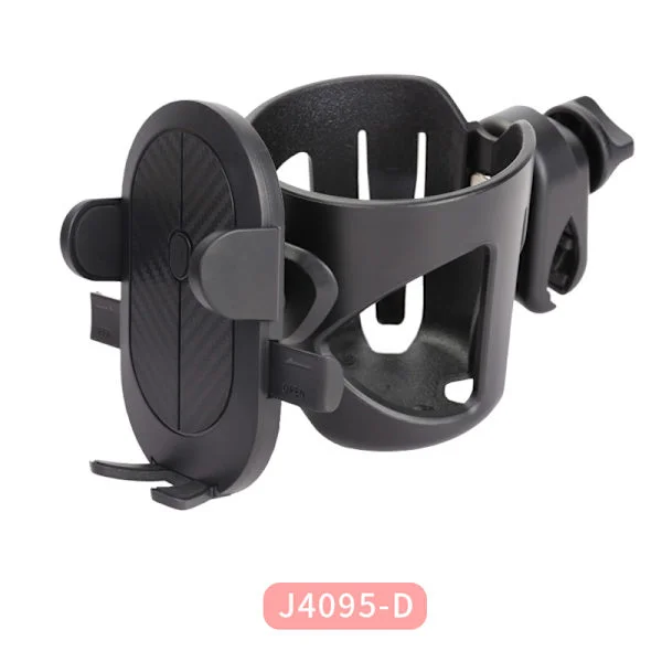 Car Cup Holder Cell Phone Holder 2-in-1 Stroller Baby Bottle Holder Water Cup Holder Navigation Bracket 360 Degree Adjustable