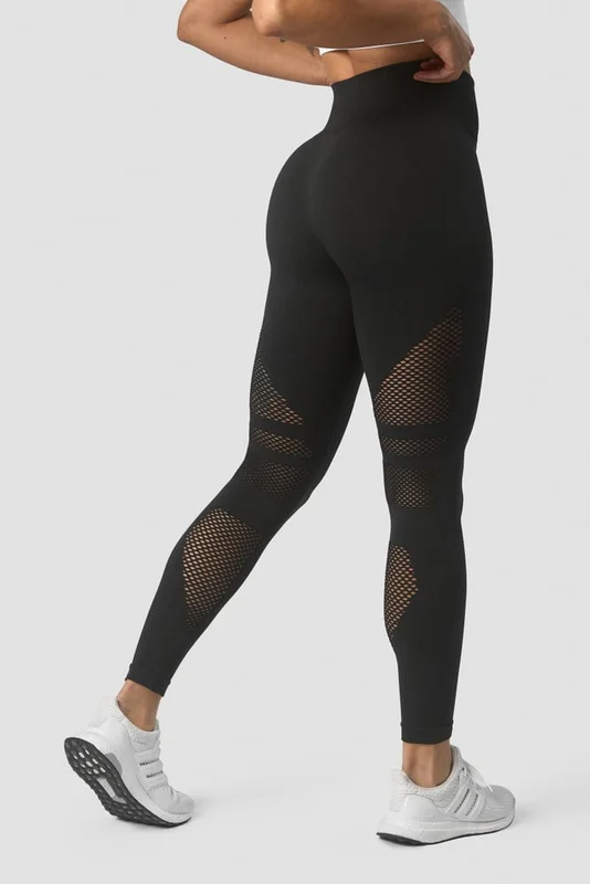ICANIWILL - Queen Mesh Seamless Tights Black - Treningstights - Dame - ICIW