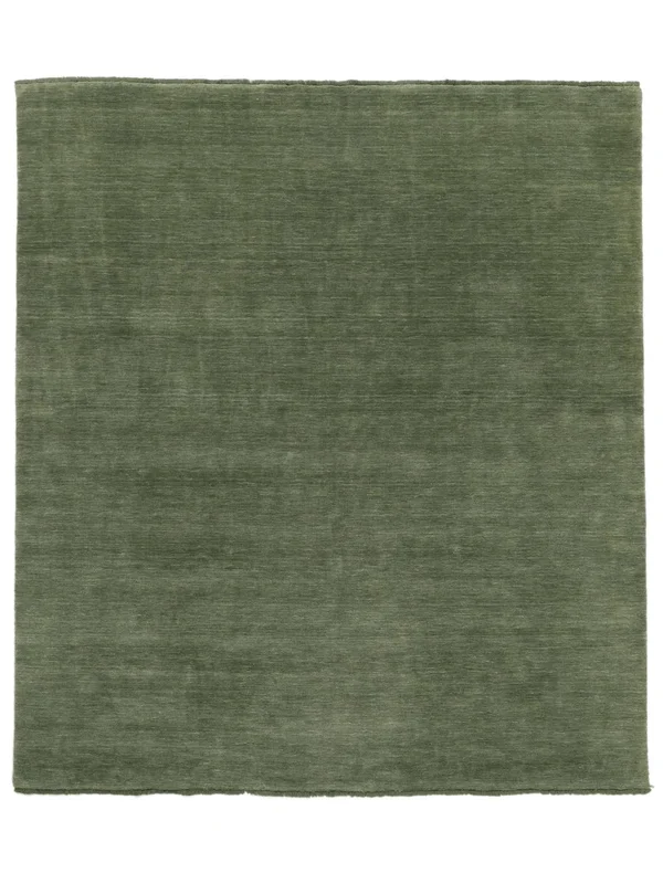 Handloom Fringes 250X300 Duży Leśna Zieleń Dywan Wełniany