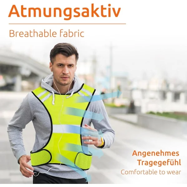1x Reflective Running Vest High Visibility Vest Children Women Protection