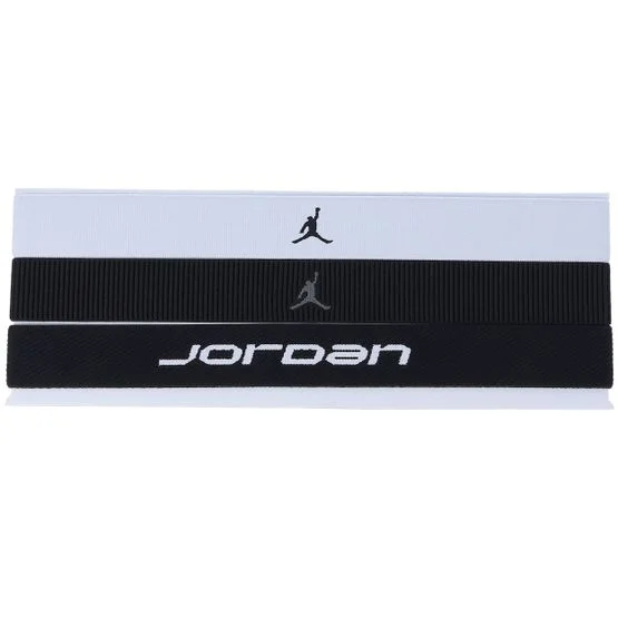 Jordan - Svart headband Beanie - 3-pack Jordan Elastic Sport Wide Black/White Headbands @ Hatstore