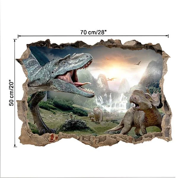En bit 50 × 70CM dinosaurie sovrum vardagsrum dekoration väggdekor