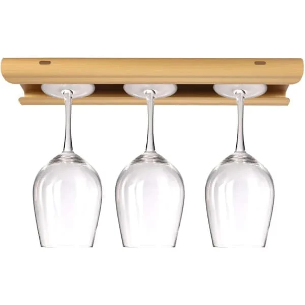 Kitchen Storage Accessories, Upside Down Wine Glass Rack, Utensil Holder, Home Kitchen Cabinet, Bar Decor, Bronze.