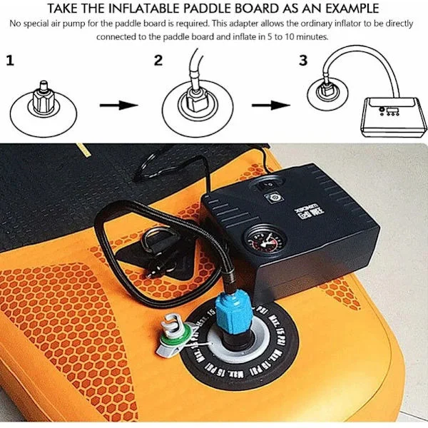 /EA/Sup-melontalauta, kaasupullo, kaasun venttiili, kajakki, surffilauta, auto, sähkö