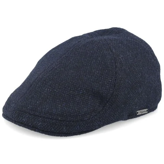 Wigéns - Blauw flatcap Cap - Pub Cap Navy Flat Cap @ Hatstore