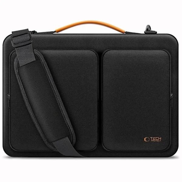 Tech-Protect Defender Laptop Bag 13-14" – Black / Orange